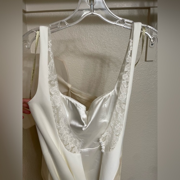 Jenny by Jenny Yoo Portia Square-Neck Fit & Flare Crepe Wedding Gown - Picture 10 of 10